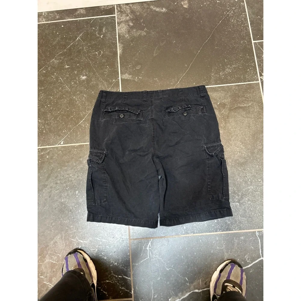 Old Navy Mens Black Ripstop Cargo Shorts Size 36 Utility Multi Pocket Casual